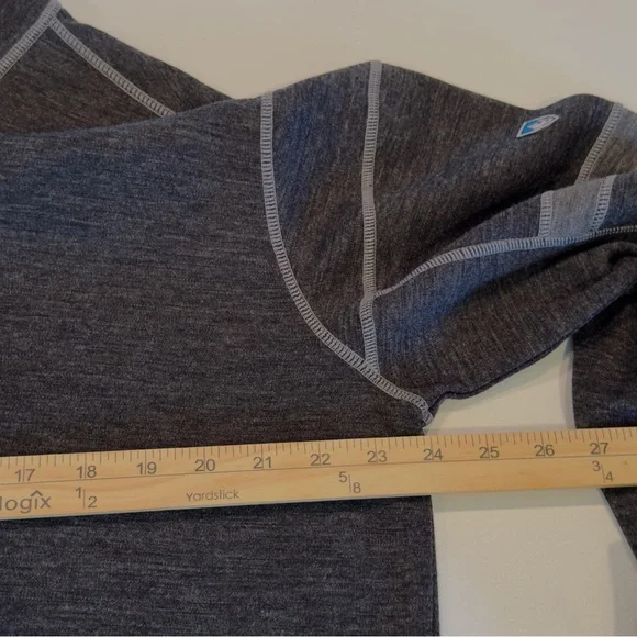 Kuhl Team Merino 1/4 Zip Pullover Mens XL Gray 100% Aeroknit Merino Wool NWOT - Picture 12 of 14